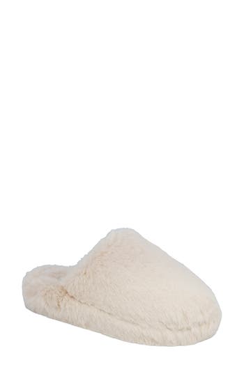 Mia Sled Faux Fur Slipper In Multi