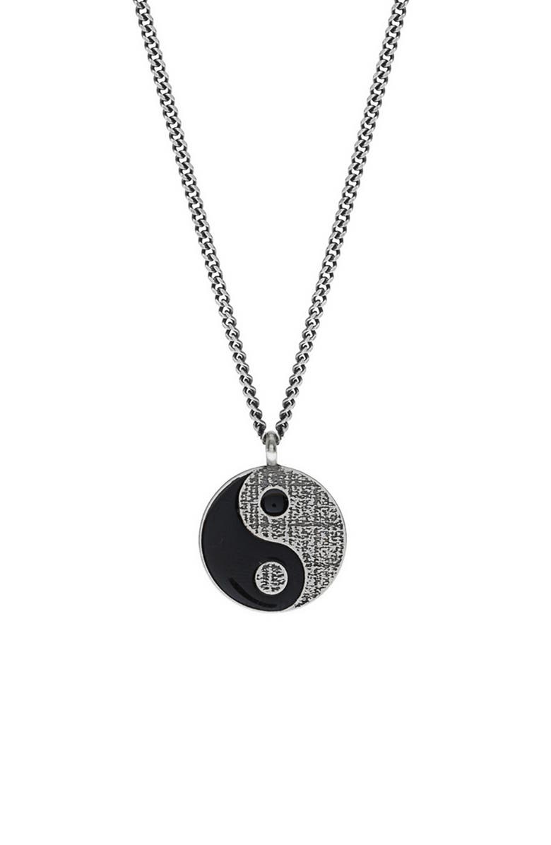 Degs & Sal Men's Yin Yang Pendant Necklace, Main, color, Black