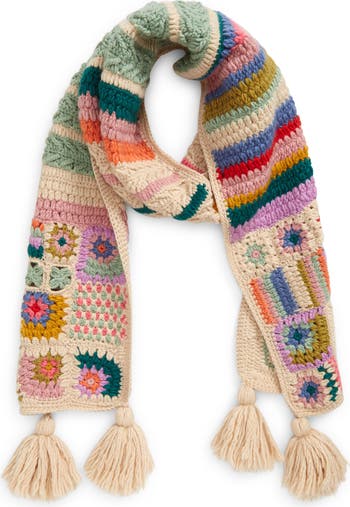 NEW Free People x French buy Knot Woodstock Crochet Square Scarf