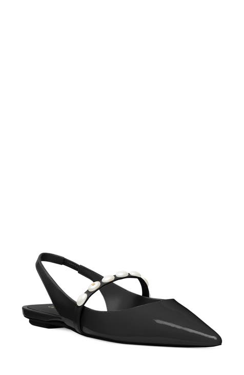 Emilia Pearlita Pointed Toe Slingback Flat (Women)