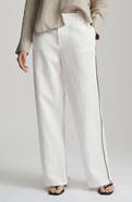Mavi Jeans Piped High Waist Wide Leg Woven Pants