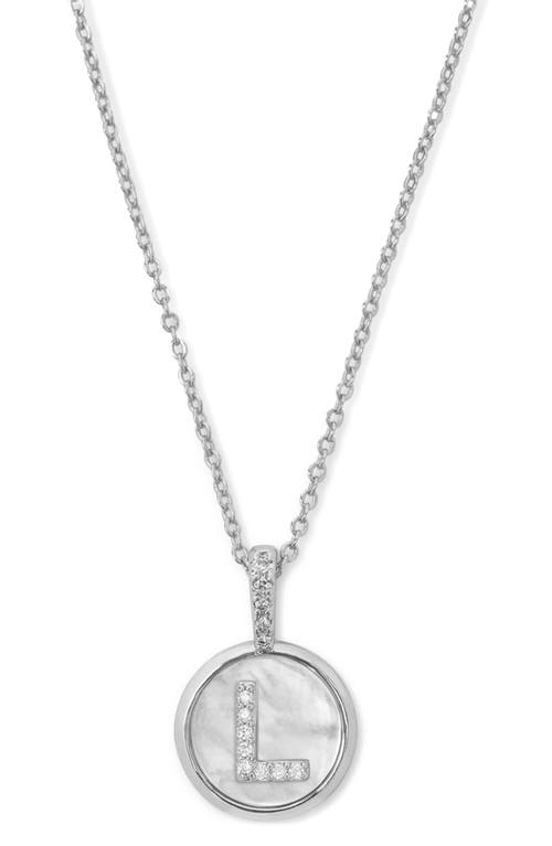 Melinda Maria Baby Love Letters Initial Pendant Necklace In Silver L