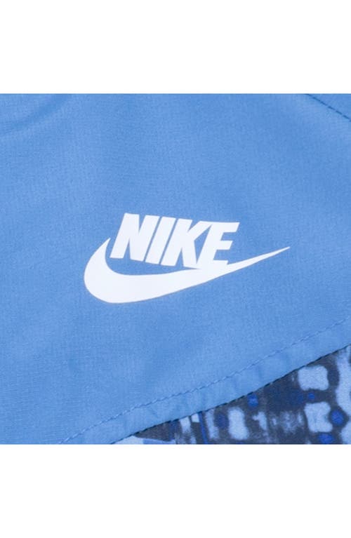 Nike Kids' Water Resistant Hooded Windrunner Jacket In Blue
