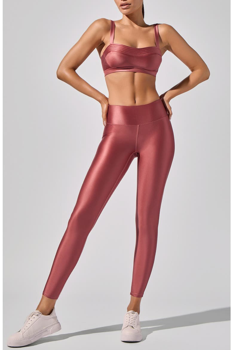 Celine High Waist Leggings, Alternate, color, ROSE