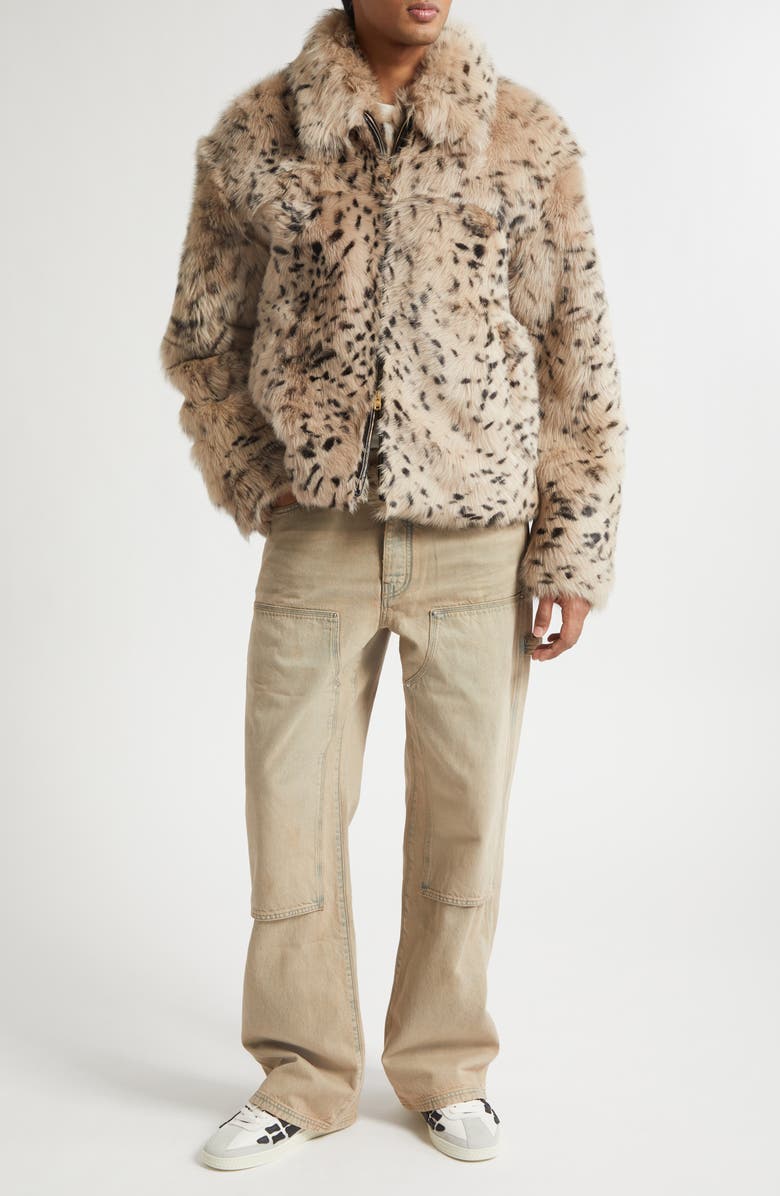 AMIRI Deer Genuine Shearling Jacket, Alternate, color, Dark Brown