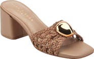 Marc Fisher LTD Farrel Embellished Square Toe Slide Sandal