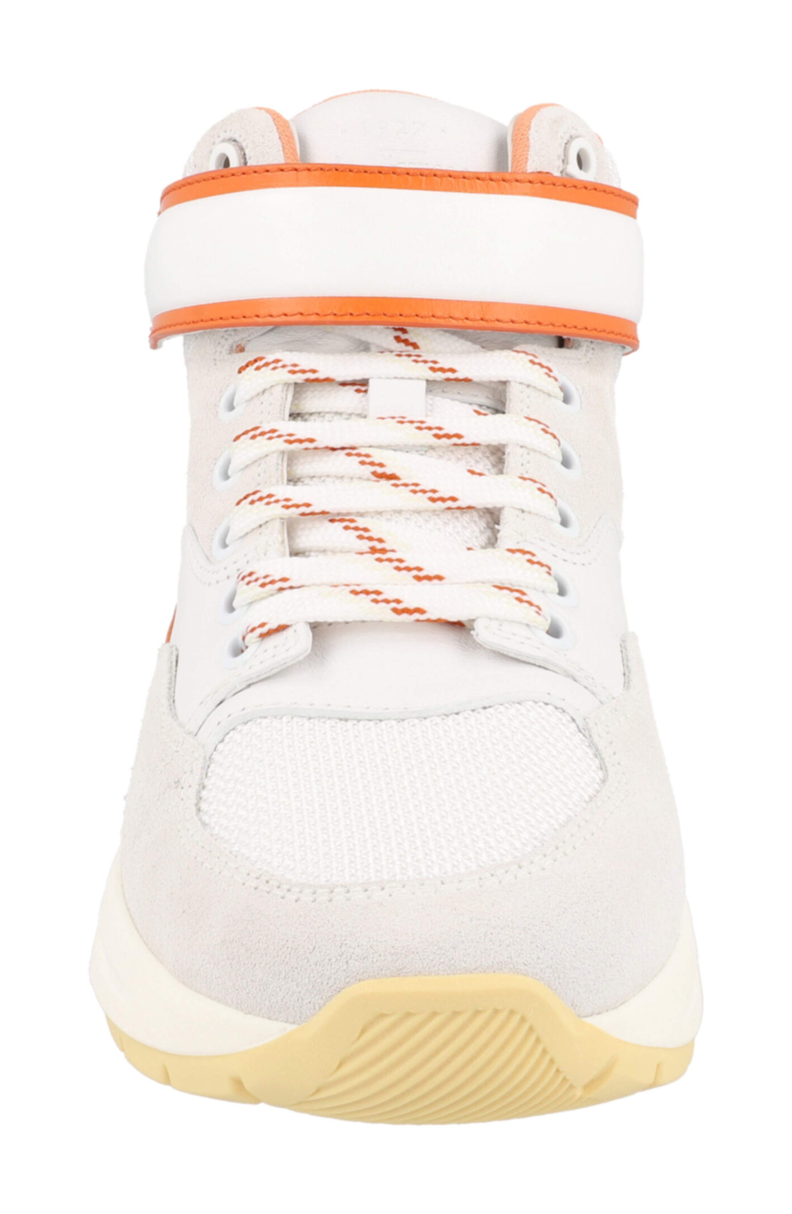 FERRAGAMO Cosma High Top Sneaker, Alternate, color, White/ Orange