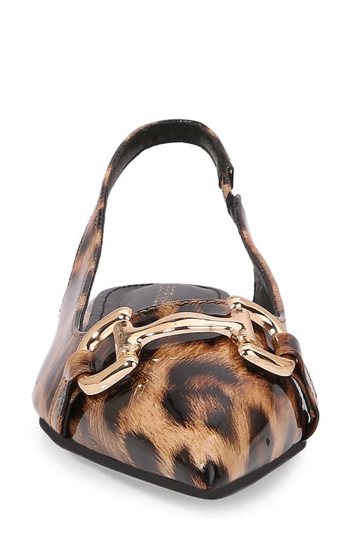 Berness Bit Slingback Flat In Animal Print