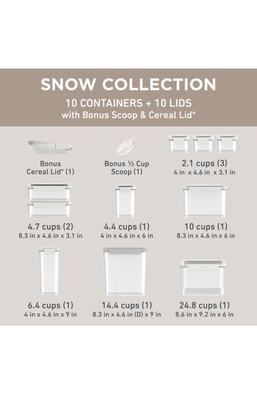 Bentgo 10-piece Food Storage Pantry Containers In Snow