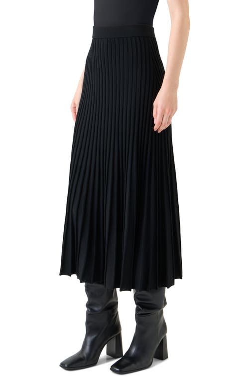 Akris Punto Flared Merino Wool Rib Midi Skirt In Black
