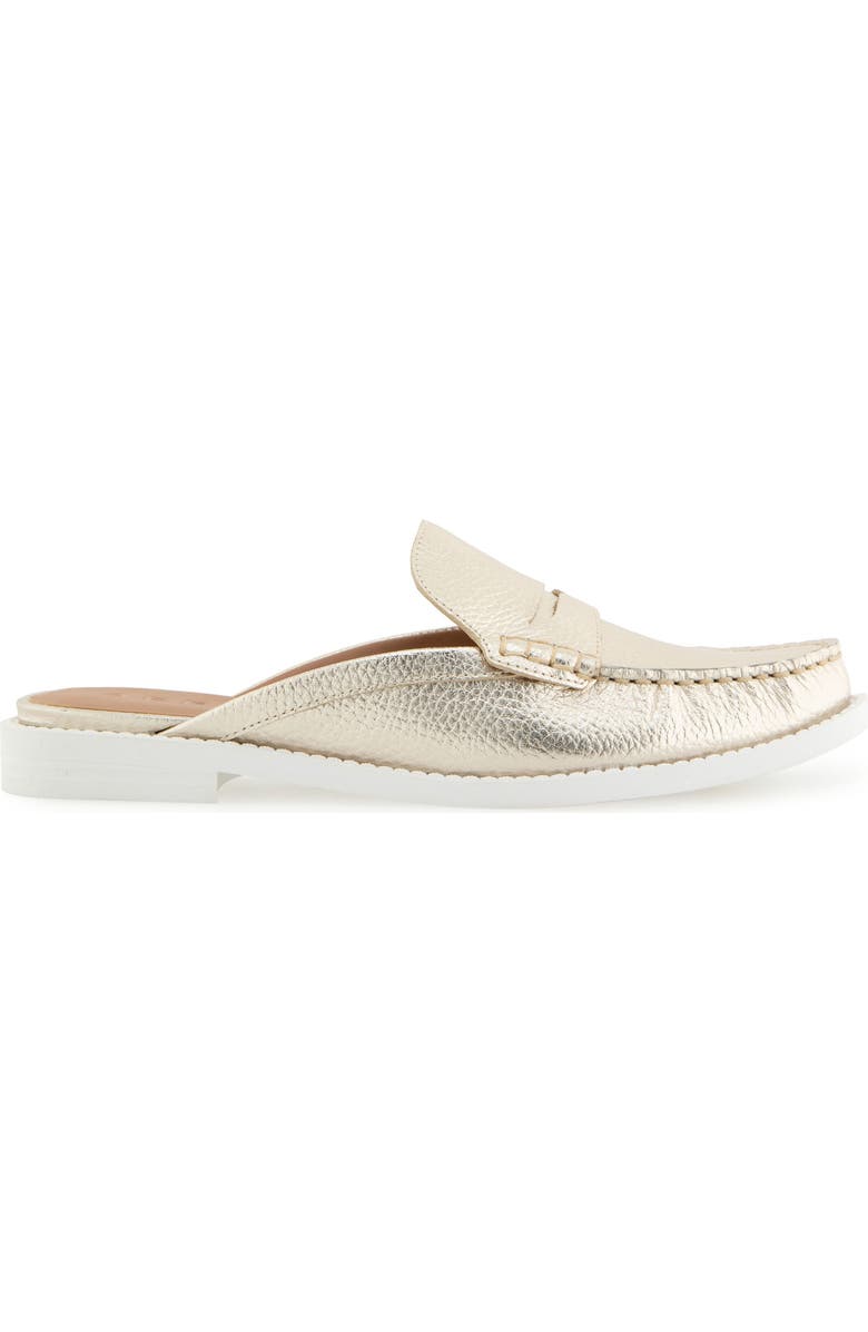 Aerosoles Salome Slip-On Mule, Alternate, color, Gold Metallic Pebbled Leather