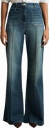 Reiss Sakura Pintuck Patch Pocket Wide Leg Jeans