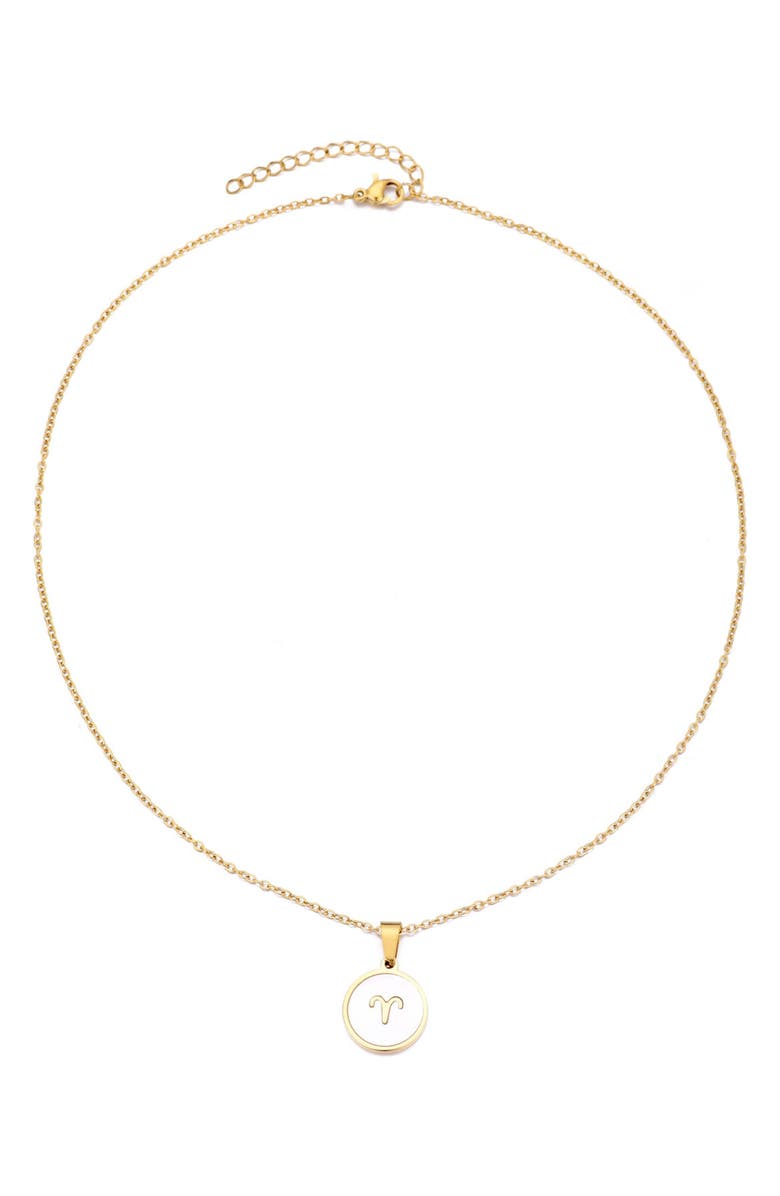 Adornia Zodiac Pendant Necklace, Alternate, color, White - Aries