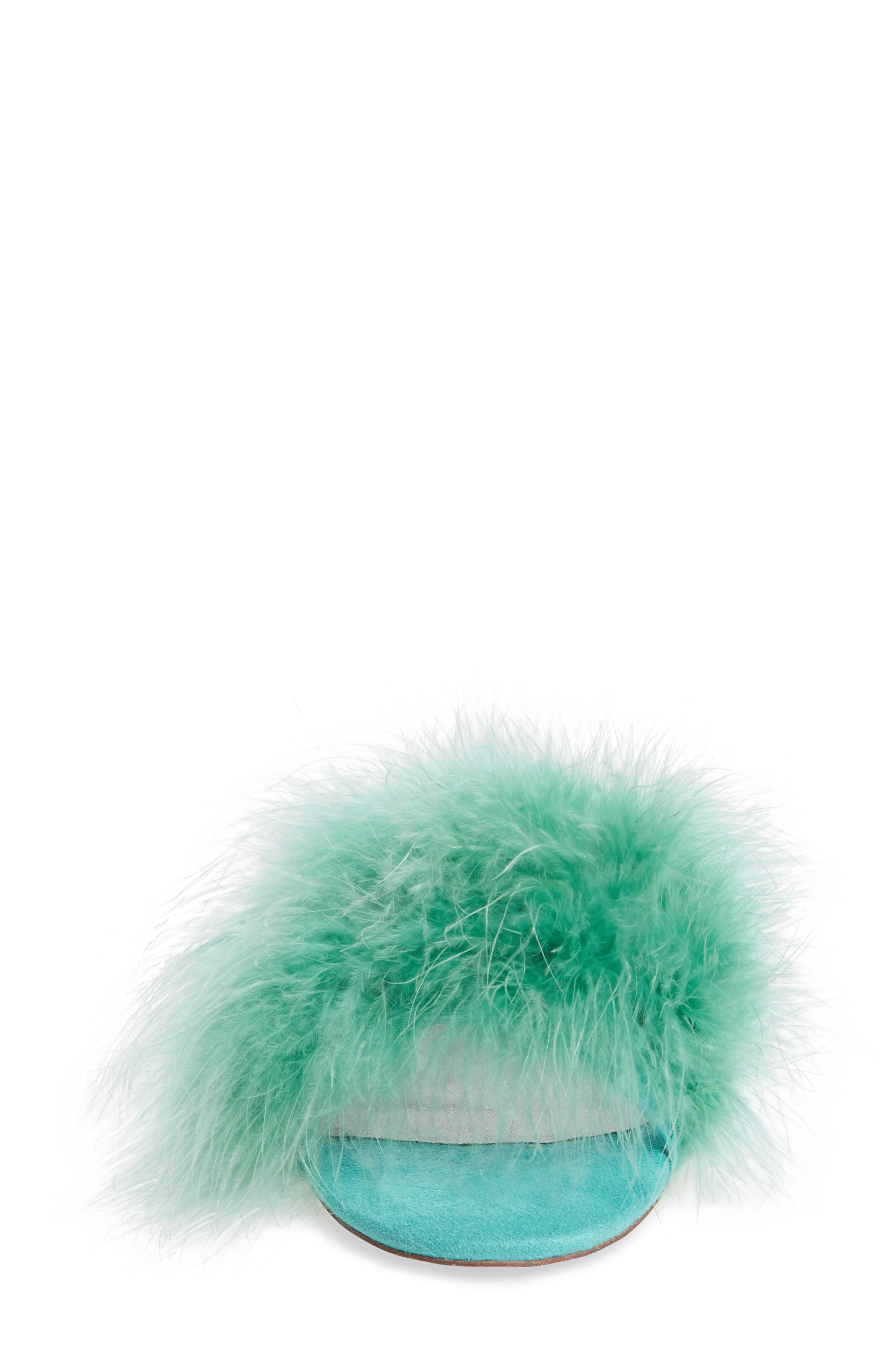 'Beaton' Slide Sandal, Alternate, color, MINT SUEDE