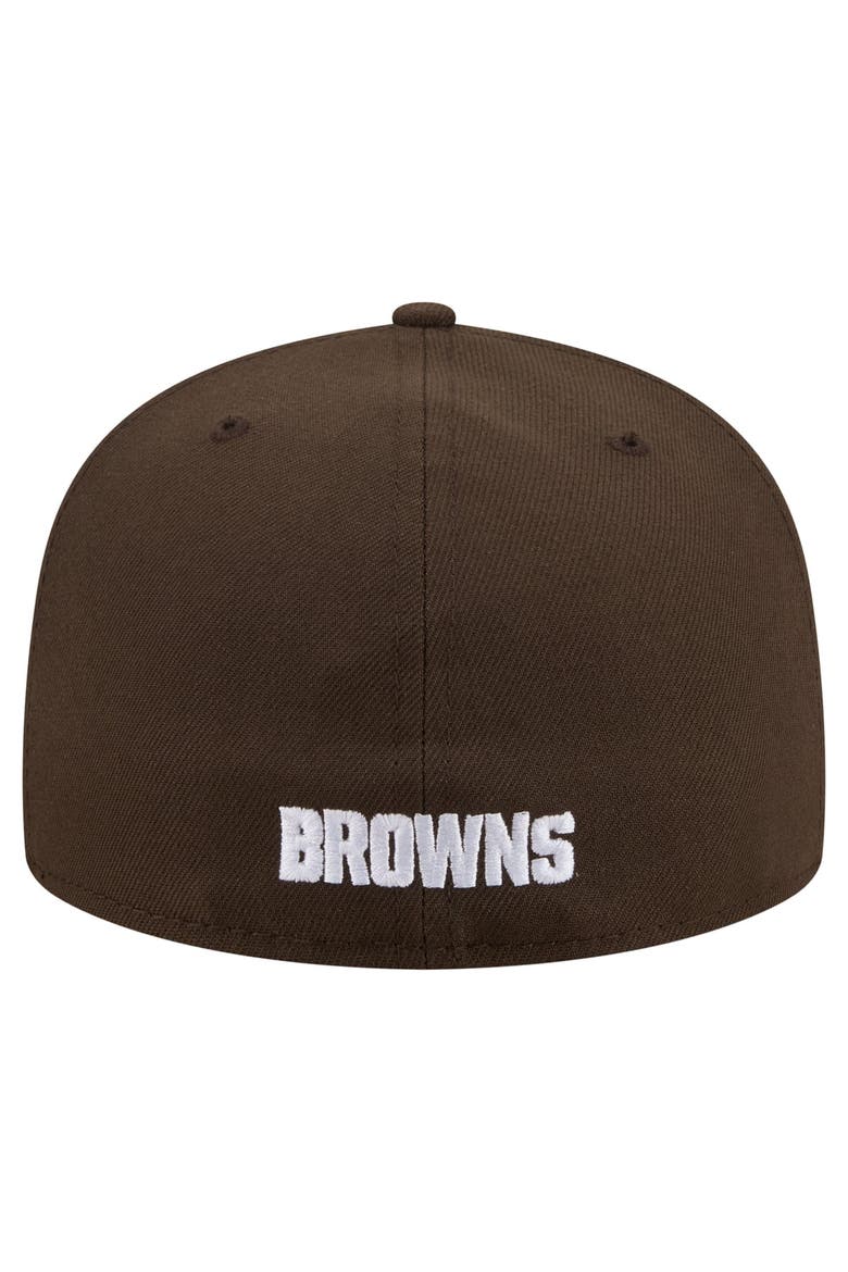 Men's New Era Brown Cleveland Browns 59FIFTY Fitted Hat, Alternate, color, Brown