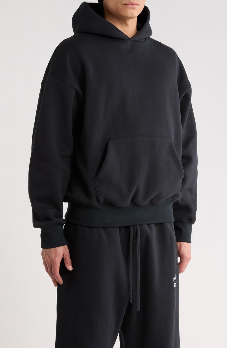 Fear of God Essentials Classic Fleece Hoodie, Alternate, color, Vintage Black/ White