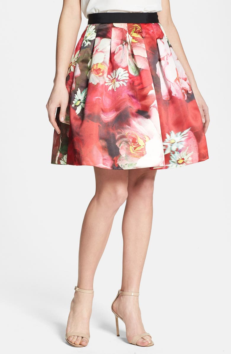 Ted Baker London 'Monny - Rose on Canvas' Full Skirt, Main, color,
