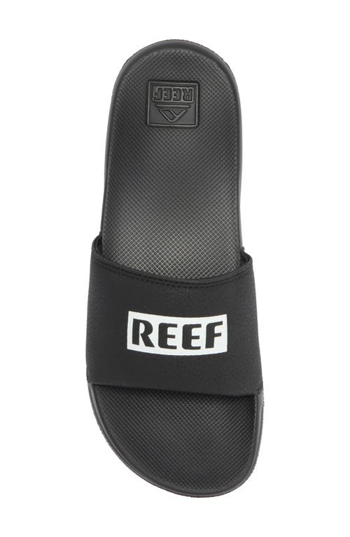 Reef One Slide Sandal In Black/white