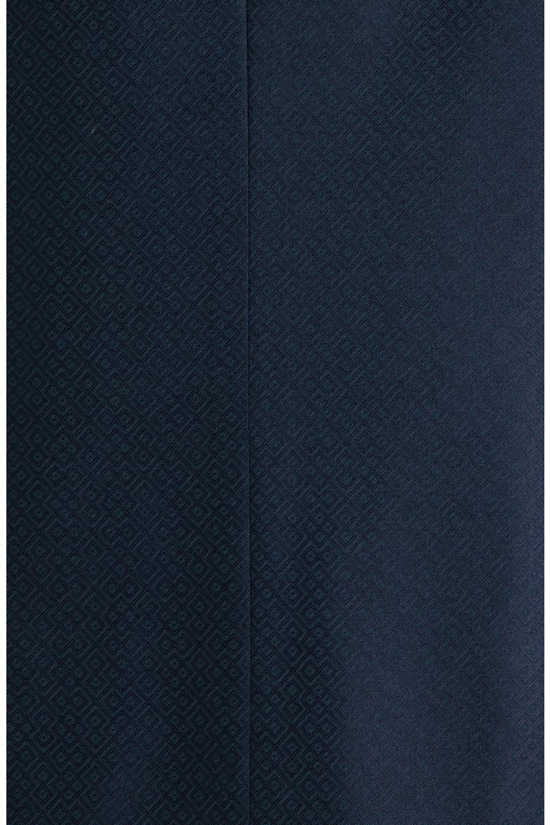 Navy Shawl Collar Geometric Jacquard Virgin Wool Tuxedo Jacket, Alternate, color, NAVY