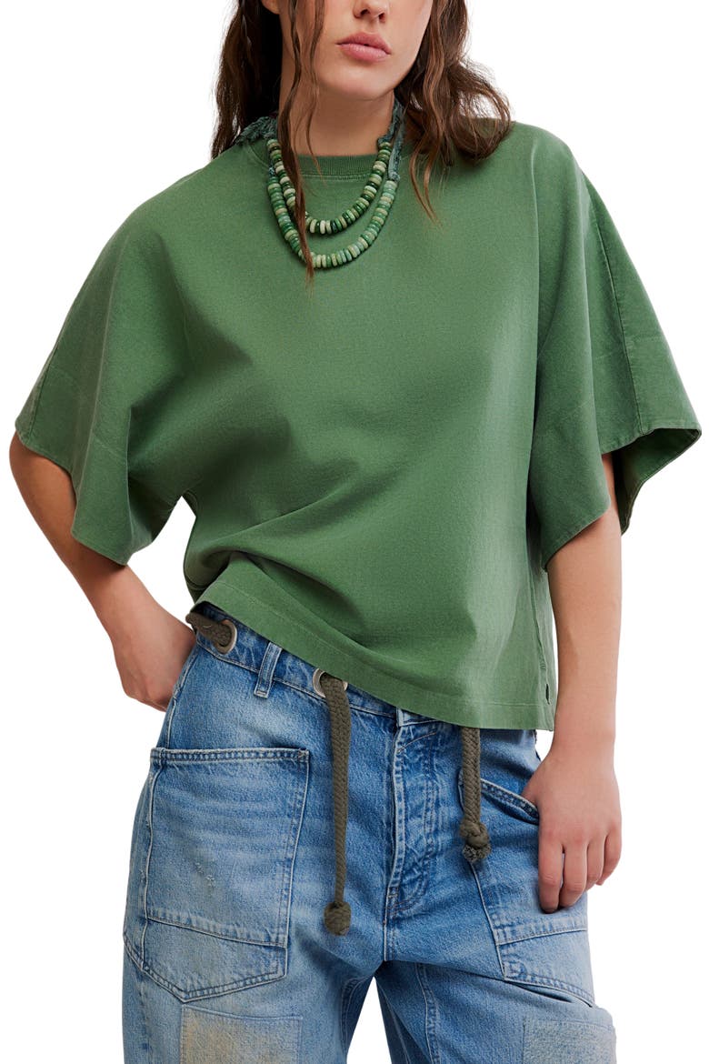 We The Free Atlas Dolman Cotton Top, Main, color, FOREST FAIRY