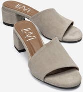 Forever & Always Shoes Delavie Leather Block Heel Sandal