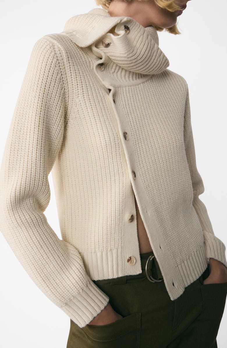 MANGO Asymmetric Rib Cardigan, Main, color,