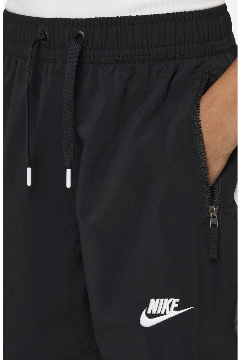 Kids' Amplify Nylon Athletic Shorts, Alternate, color, BLACK/ DARK SMOKE GREY/ WHITE