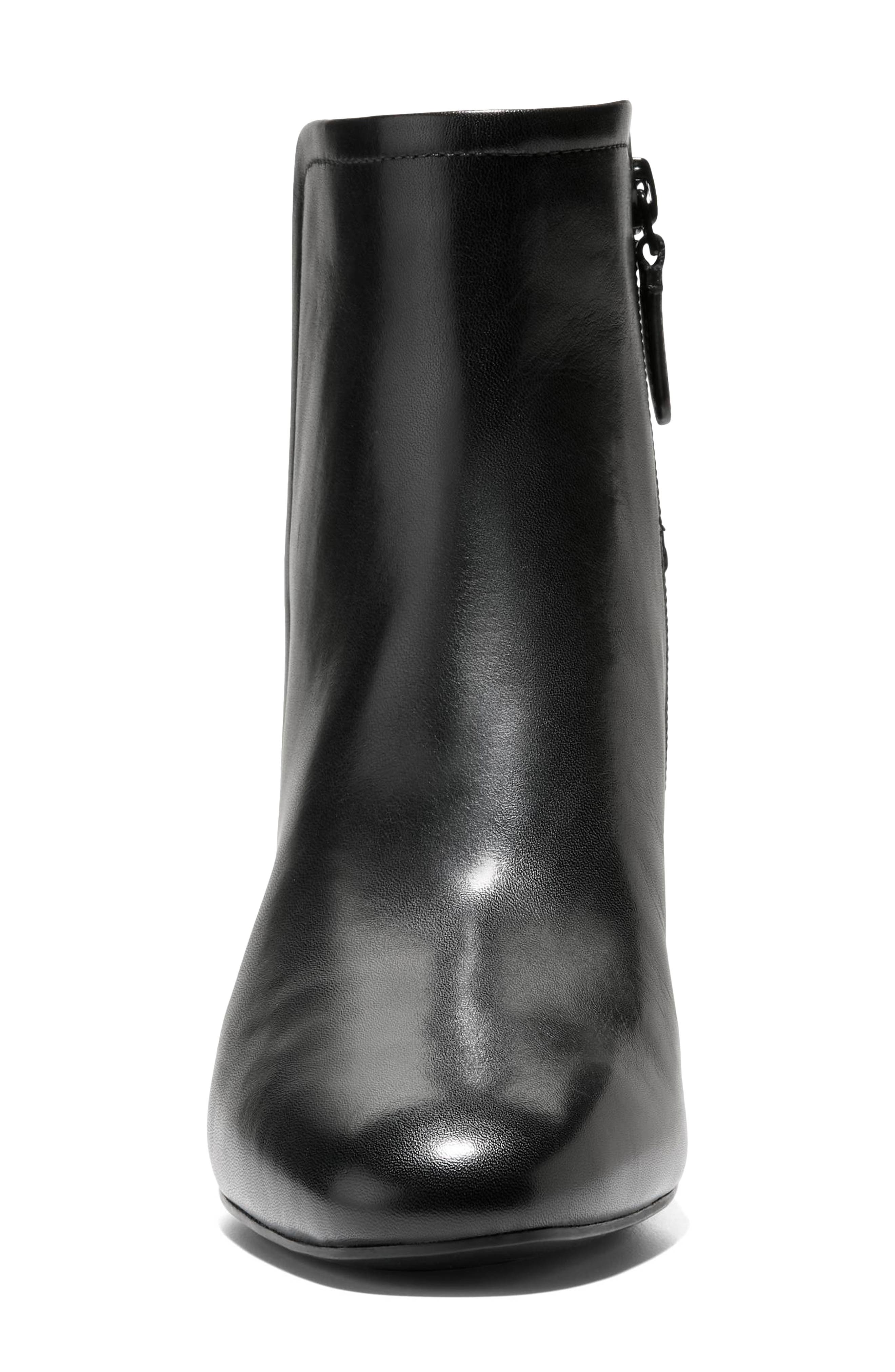 Go-To Suzanne Leather Bootie, Alternate, color, BLACK LTHR