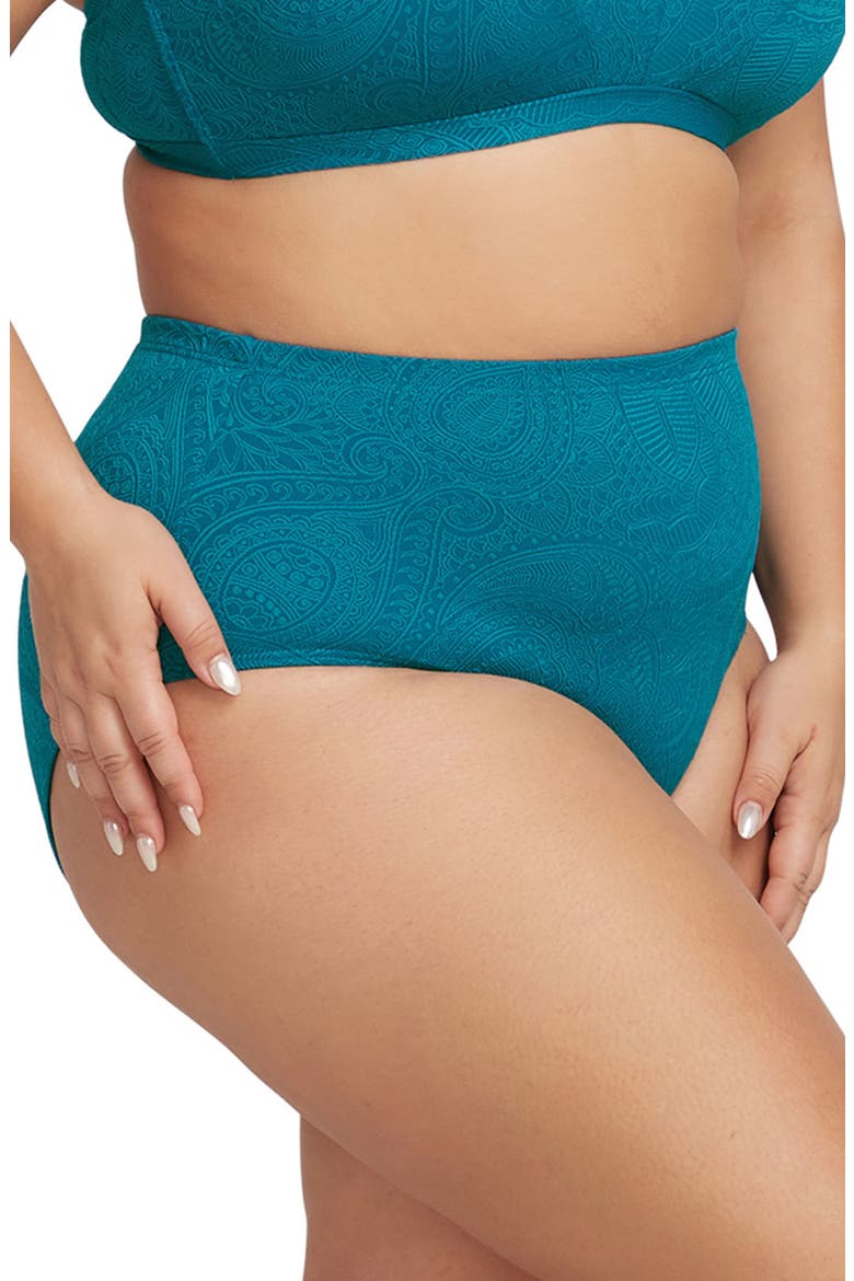 Renoir High Waist Bikini Bottoms, Alternate, color, JEWEL