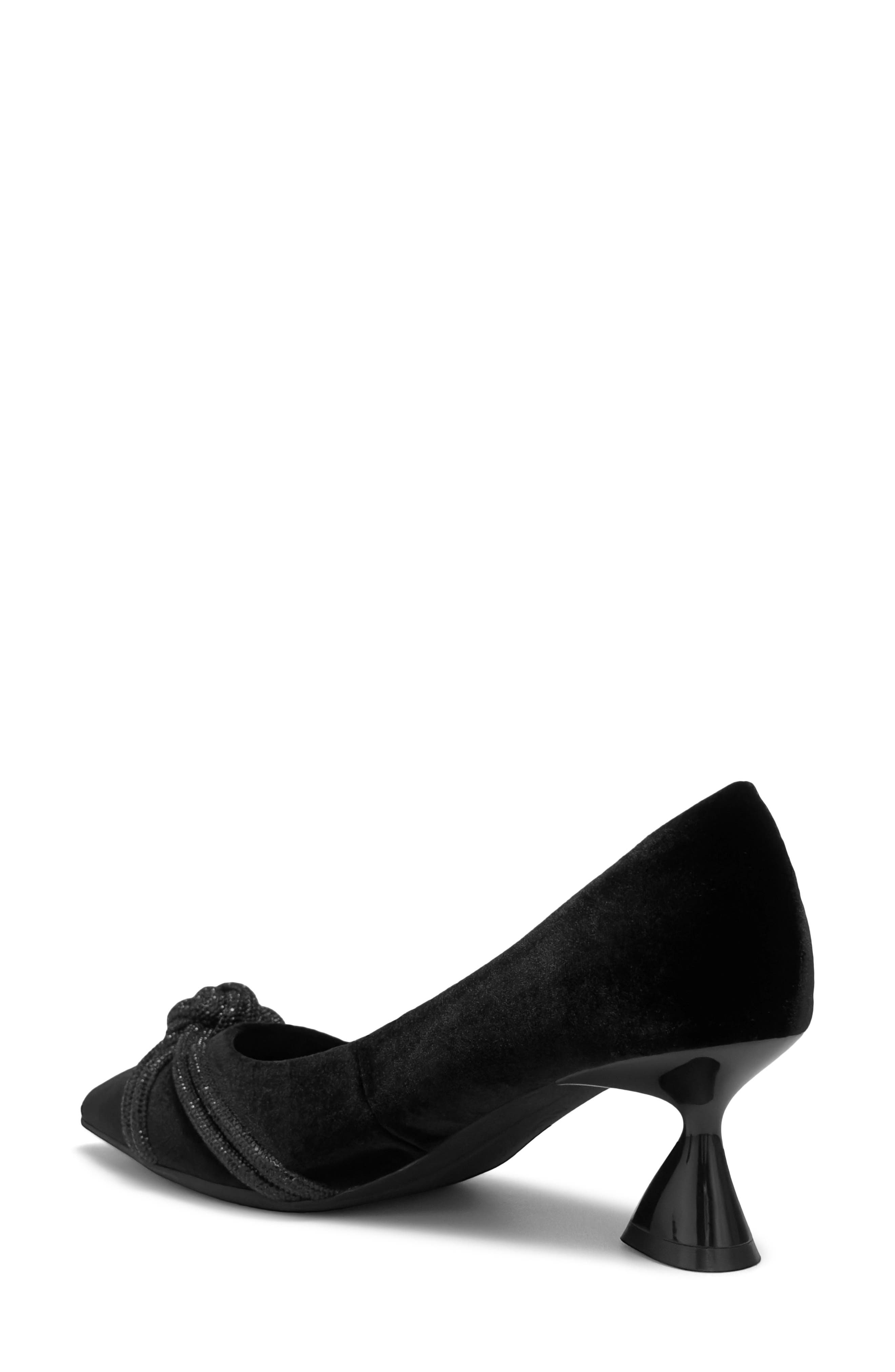 Aerosoles Jacey Crystal Embellished Satin Pump, Alternate, color, Black Velvet