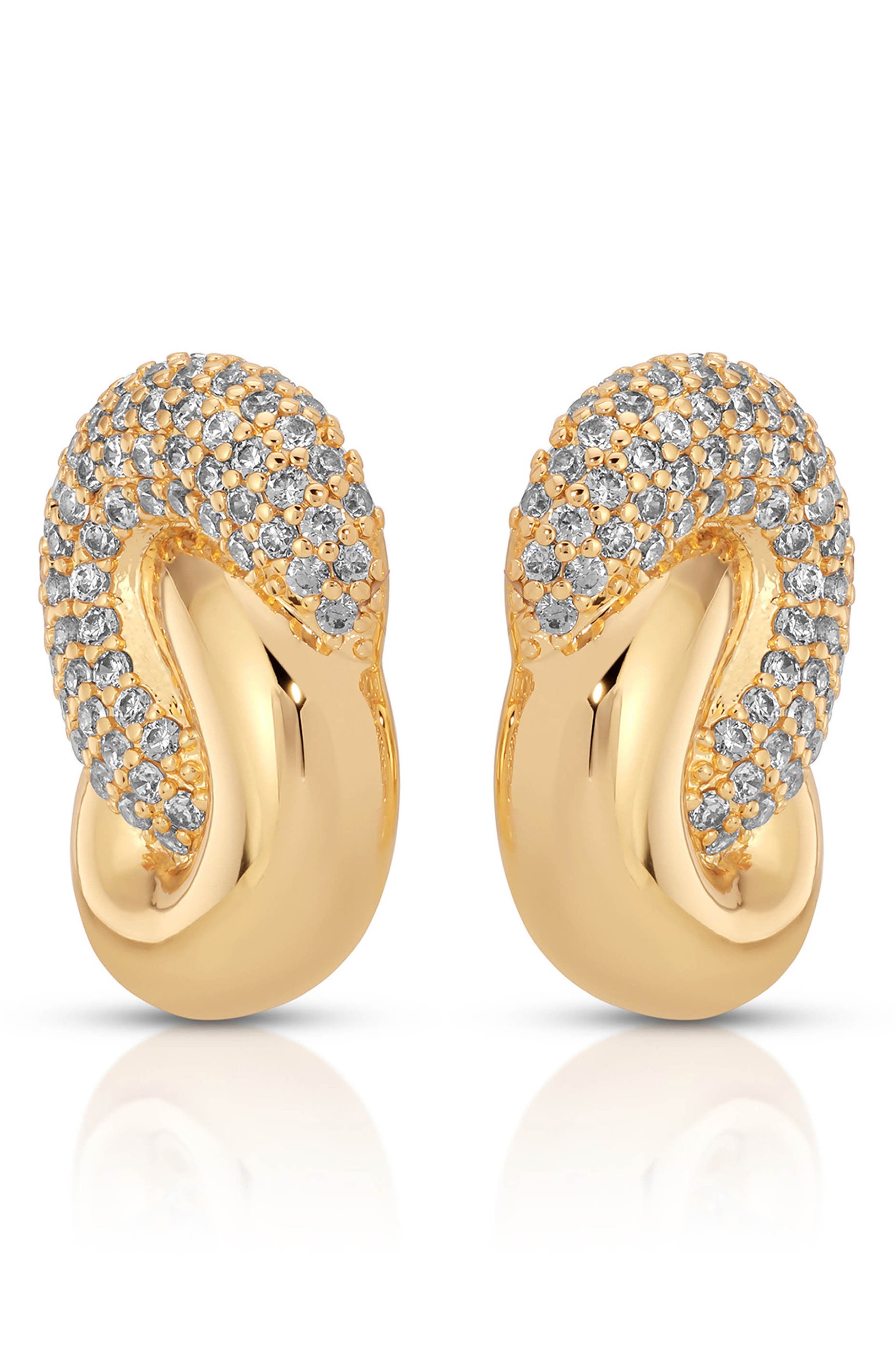 Ettika Knot Pavé Stud Earrings (Women) | Nordstromrack