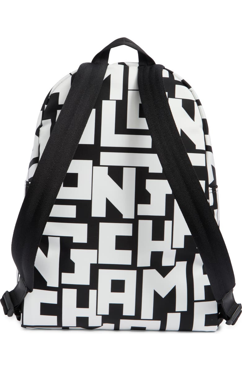 Longchamp Le Pliage Medium Backpack, Alternate, color, Black/ White