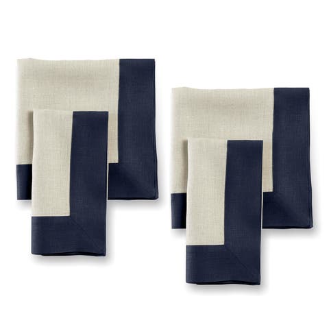 Linen Dinner Napkins - Contempo, 20" x 20" Inch