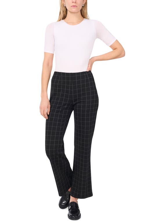Halogen ® Windowpane Ponte Straight Leg Pants In Black