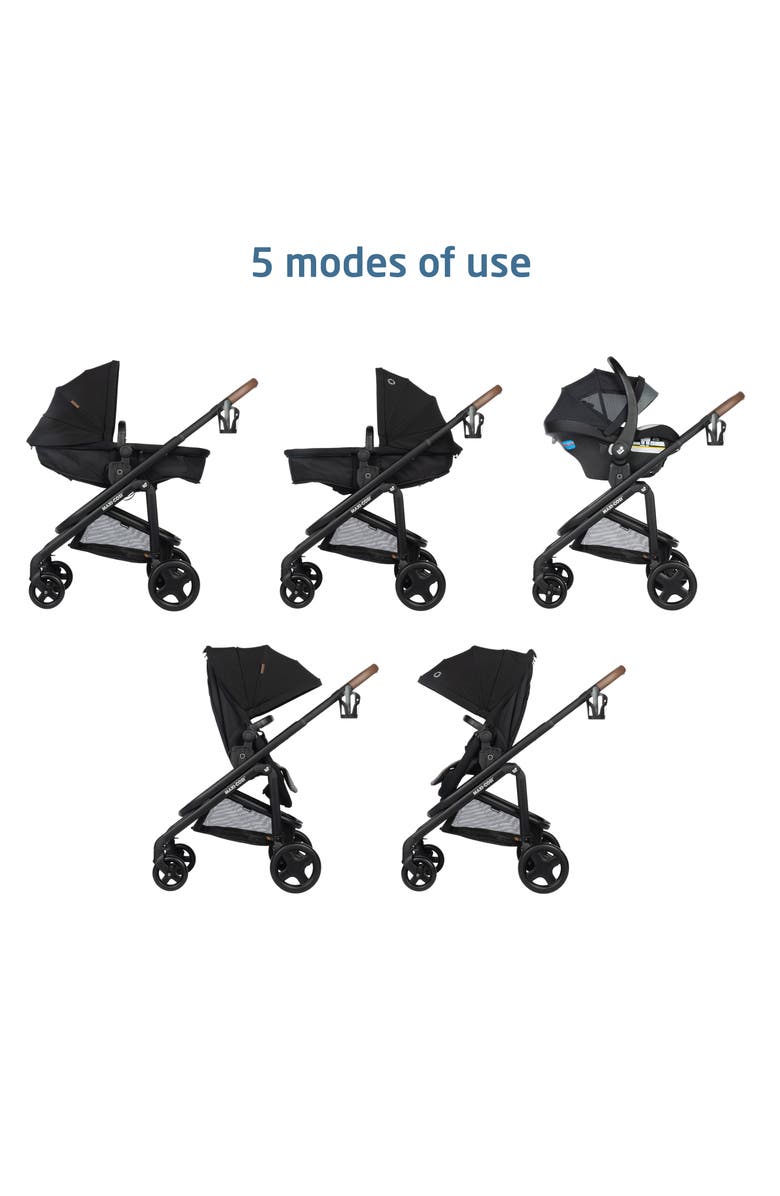 Maxi-Cosi<sup>®</sup> Tayla<sup>™</sup> Max 5-in-1 Modular Travel System Stroller/Baby Car Seat, Alternate, color, Onyx Wonder
