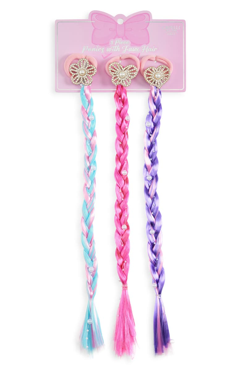 Capelli New York Assorted 3-Pack Faux Hair Clips, Main, color, Pink Combo