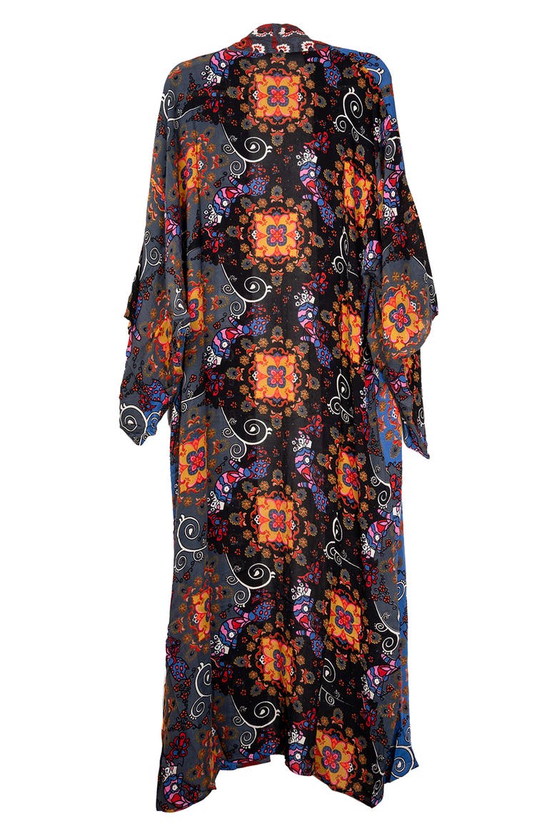 Long Ruana, Alternate, color, BLACK