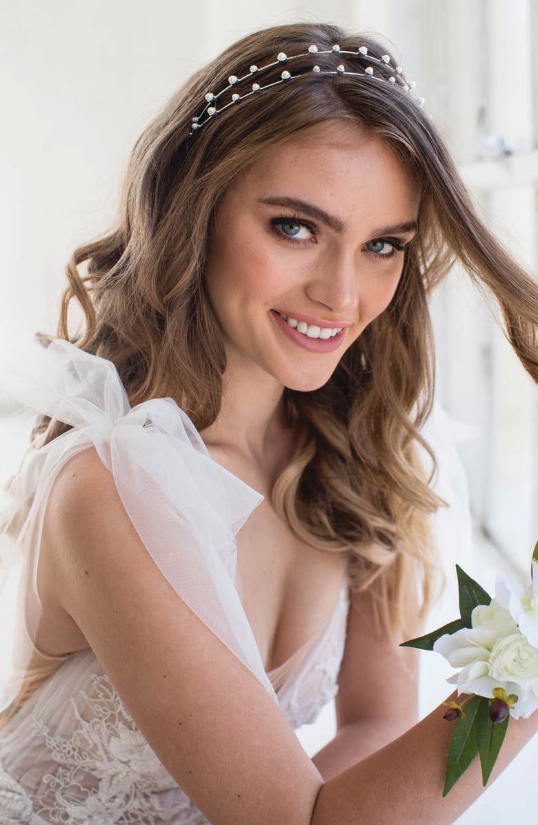 Brides & Hairpins Florence Headband, Alternate, color, Silver