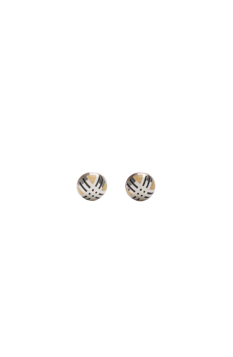 Burberry Enamel Check Cufflinks, Alternate, color, 