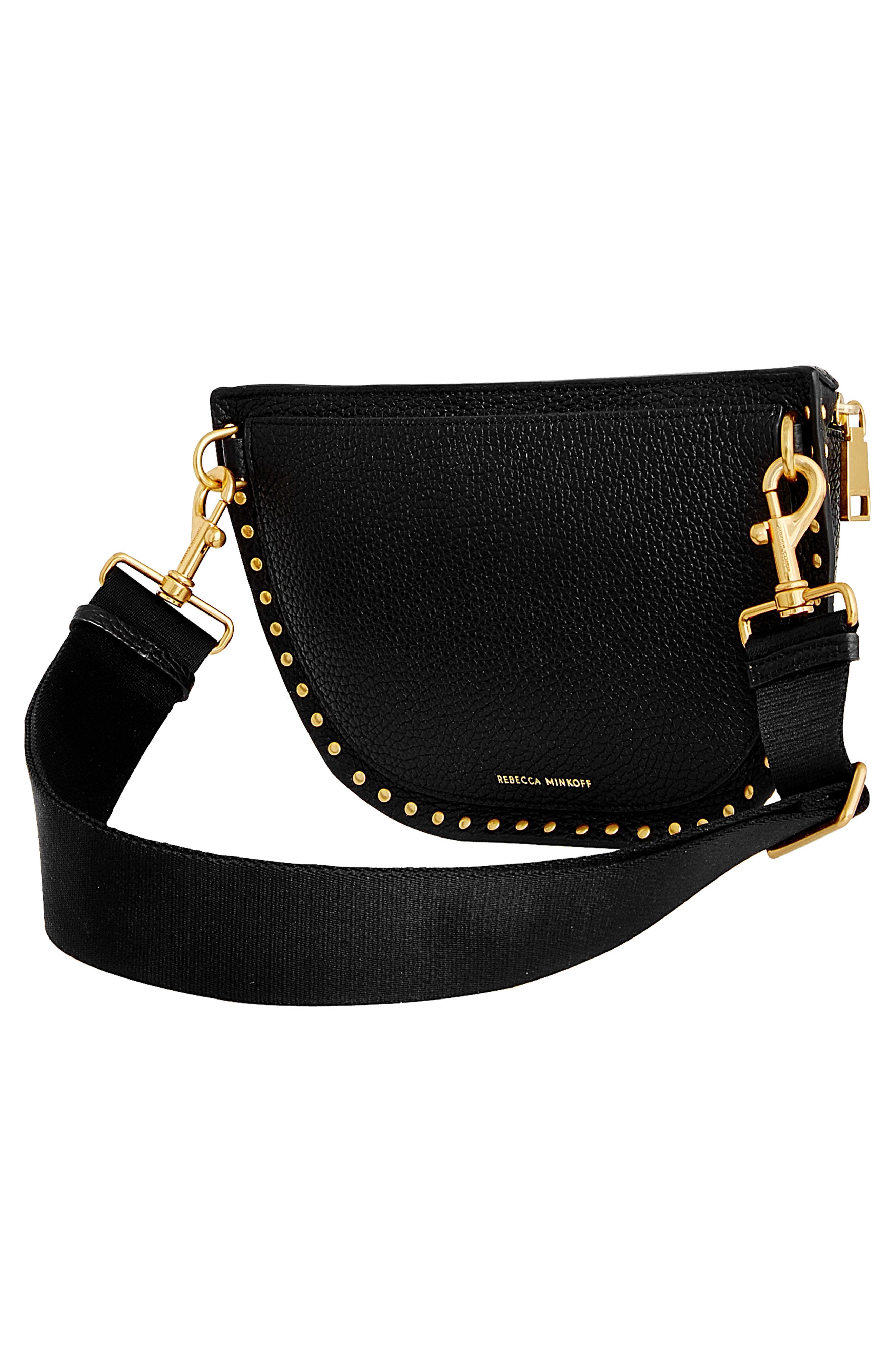 Rebecca Minkoff Darren Leather Sling Bag, Alternate, color, Black Rm