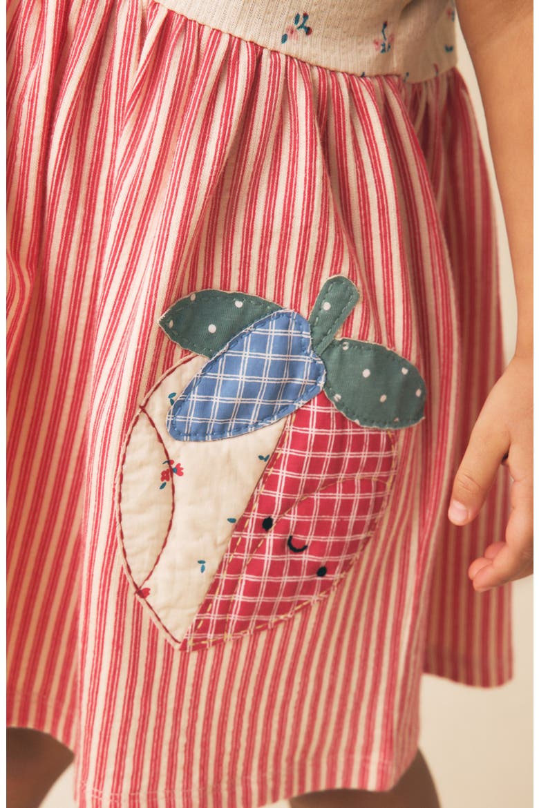 Kids' Embroidered Patchwork Dress, Alternate, color, CREAM