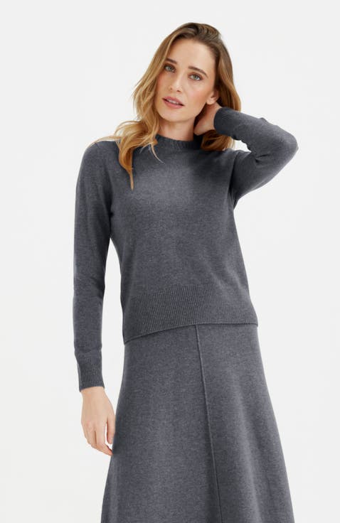 Wool & Cashmere Cropped Sporty Sweater