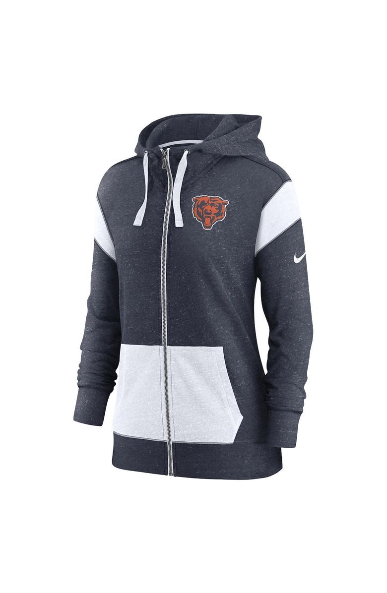 Nike Women's Nike Navy/White Chicago Bears Monaco Lightweight Full-Zip Hoodie, Alternate, color,