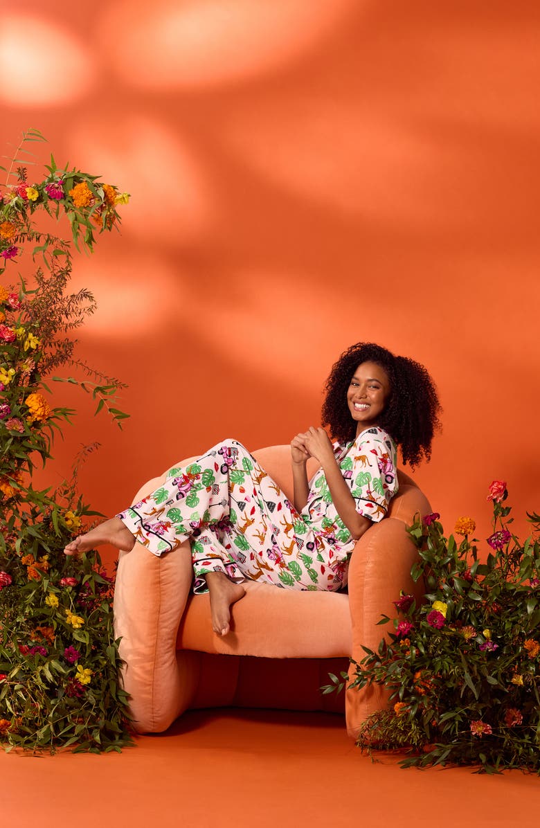 Room Service Pjs Printed Pajamas, Alternate, color, White/ Print