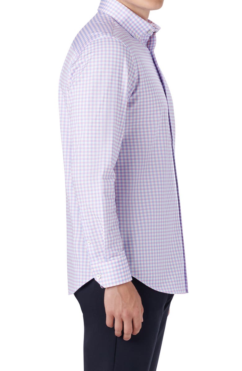 Bugatchi OoohCotton<sup>®</sup> Gingham Check Button-Down Shirt, Alternate, color, 