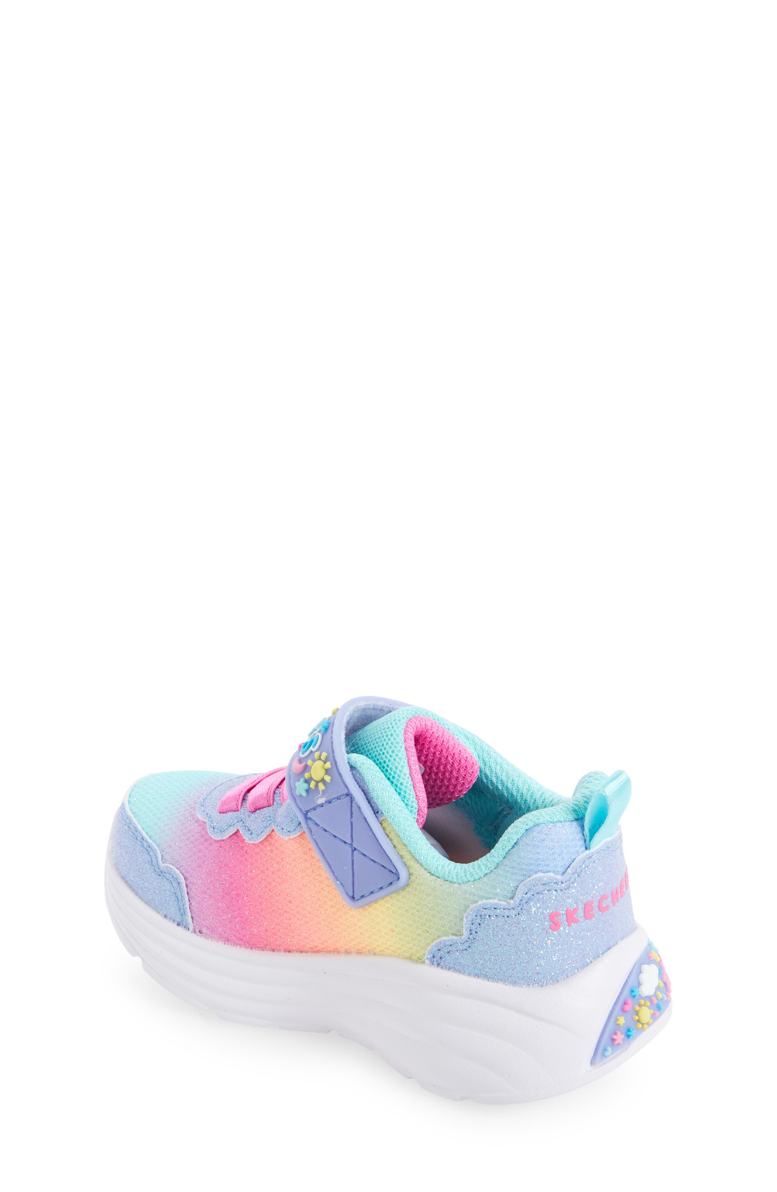 SKECHERS Kids' My Dreamers Light Up Sneaker, Alternate, color, Light Blue/ Multi
