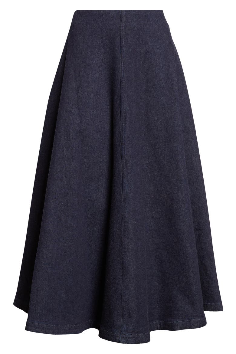 Varda Stretch Denim A-Line Skirt, Alternate, color, BERRY