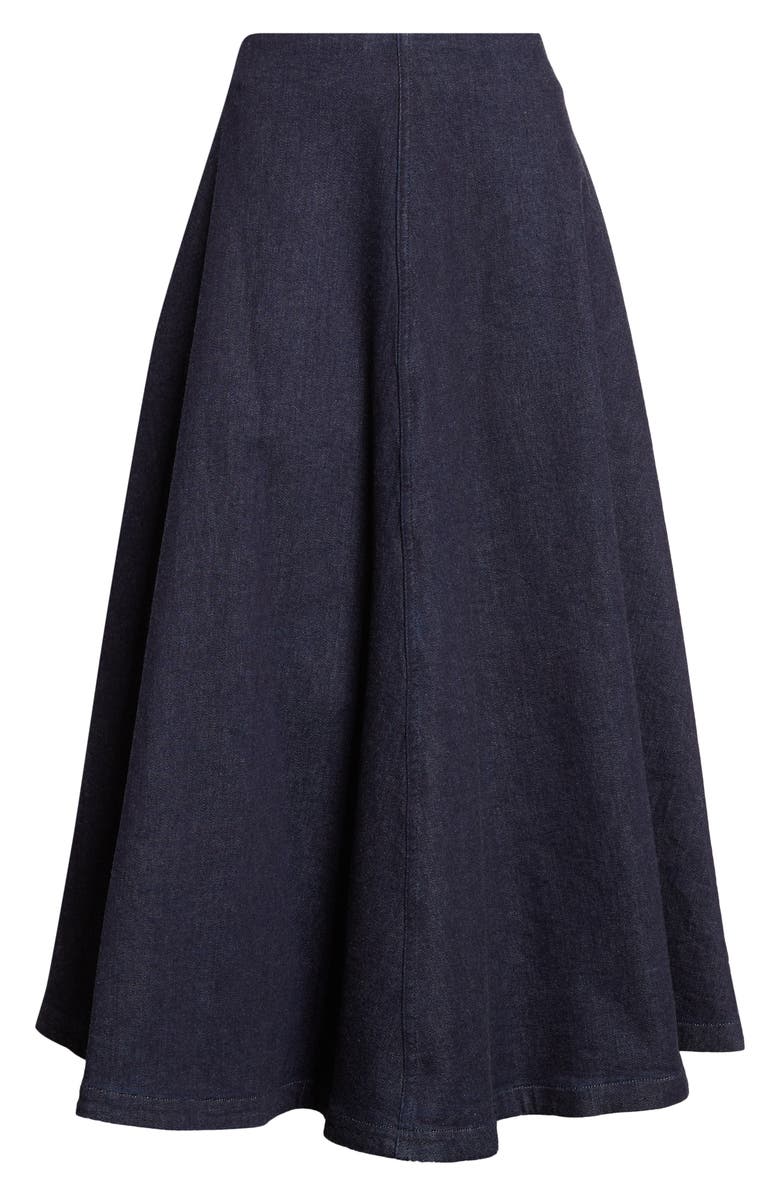 Altuzarra Varda Stretch Denim A-Line Skirt, Main, color, Berry