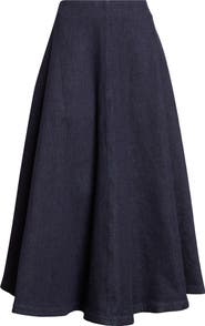Altuzarra Varda Stretch Denim A-Line Skirt