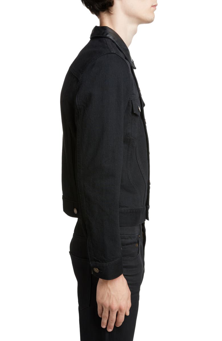 Saint Laurent Fitted Denim Jacket, Alternate, color, 
